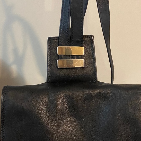 CB Pelletterie Made in Italy Black Genuine Full Leather Backpack Shoulder Bag - Picture 2 of 10